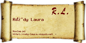 Rády Laura névjegykártya